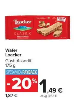 Carrefour Wafer Loacker offerta