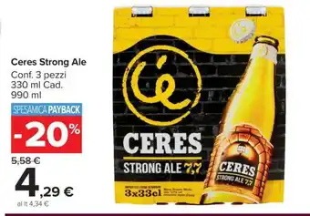 Carrefour Ceres Strong Ale offerta
