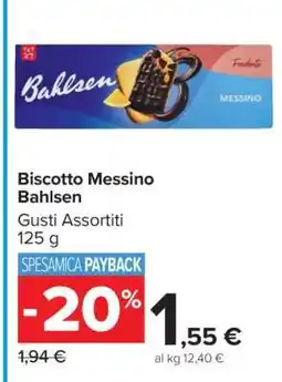 Carrefour Biscotto Messino Bahlsen offerta