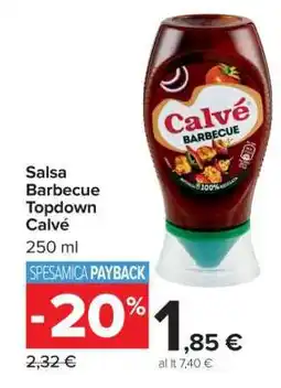 Carrefour Salsa Barbecue Topdown Calvé offerta