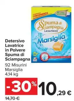 Carrefour Detersivo Lavatrice in Polvere Spuma di Sciampagna offerta