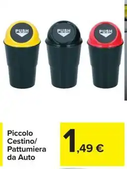 Carrefour Piccolo Cestino/Pattumiera da Auto offerta