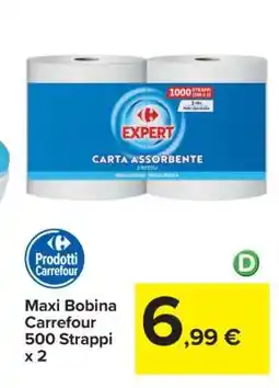 Carrefour Maxi Bobina Carrefour 500 Strappi x 2 offerta