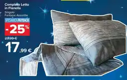 Carrefour Completo Letto in Flanella offerta