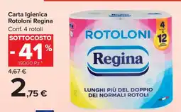 Carrefour Carta Igienica Rotoloni Regina offerta