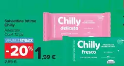 Carrefour Salviettine Intime Chilly offerta