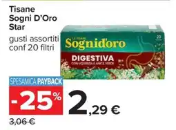 Carrefour Tisane Sogni D’Oro Star offerta