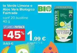 Carrefour te Verde Limone e Aloe Vera Biologico Fairtrade offerta