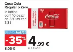 Carrefour Coca Cola Regular o Zero offerta