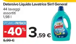 Carrefour Detersivo Liquido Lavatrice 5in1 General offerta
