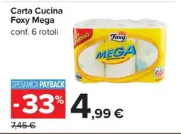 Carrefour Carta Cucina Foxy Mega offerta