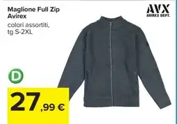 Carrefour Maglione Full Zip Avirex offerta