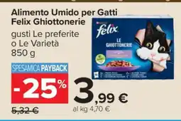 Carrefour Alimento Umido per Gatti Felix Ghiottonerie offerta