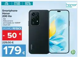 Carrefour Smartphone Honor 200 lite offerta