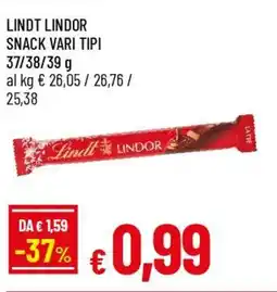 IperFamila Lindt lindor snack offerta