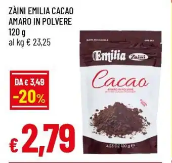 IperFamila Zàini emilia cacao amaro in polvere offerta