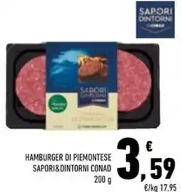 Conad Superstore Hamburger di piemontese sapori&dintorni CONAD offerta