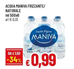 IperFamila Acqua maniva frizzante/ naturale offerta