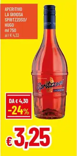 IperFamila Aperitivo la gioiosa spritzzoso/ hugo offerta