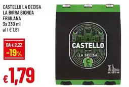 IperFamila Castello la decisa la birra bionda friulana offerta