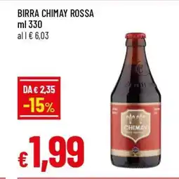 IperFamila Birra chimay rossa offerta