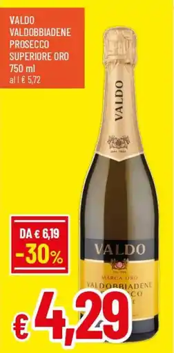 IperFamila Valdo valdobbiadene prosecco superiore oro offerta