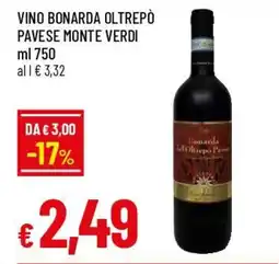 IperFamila Vino bonarda oltrepò pavese monte verdi offerta