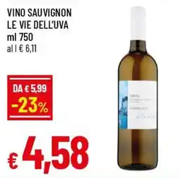 IperFamila Vino sauvignon le vie dell'uva offerta