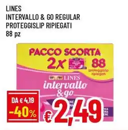 IperFamila Lines intervallo & go regular proteggislip ripiegati offerta