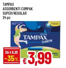 IperFamila Tampax assorbenti compak super/regular offerta