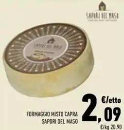 Conad Superstore Formaggio misto capra SAPORI DEL MASO offerta