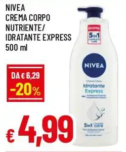 IperFamila Nivea crema corpo nutriente/ idratante express offerta