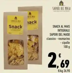 Conad Superstore Snack al mais integrale SAPORI DEL MASO offerta