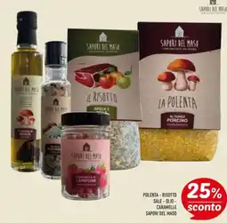Conad Superstore Polenta - risotto sale - olio - caramelle SAPORI DEL MASO offerta