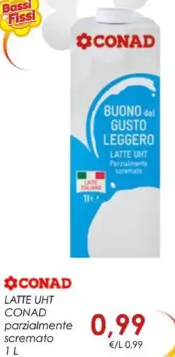 Conad Superstore Latte uht conad parzialmente scremato offerta