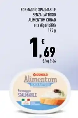 Conad Superstore Formaggio spalmabile senza lattosio alimentum CONAD offerta