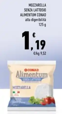 Conad Superstore Mozzarella senza lattosio alimentum CONAD offerta