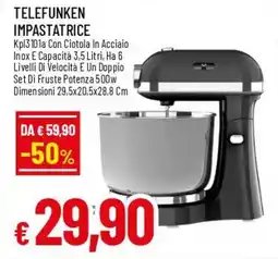 IperFamila Telefunken impastatrice offerta