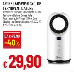 IperFamila ARDES | AR4P04R CYCLOP TERMOVENTILATORE offerta