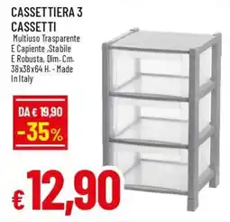 IperFamila Cassettiera 3 cassetti offerta