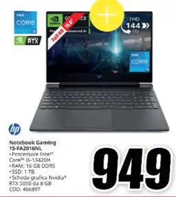 MediaWorld hp Notebook Gaming 15-FA2016NL offerta