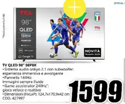 MediaWorld TCL TV QLED 98" 98P8K offerta
