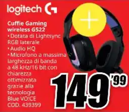 MediaWorld logitech Cuffie Gaming wireless G522 offerta