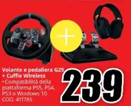 MediaWorld Volante e pedaliera G29 + Cuffie Wireless offerta