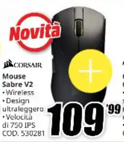 MediaWorld CORSAIR Mouse Sabre V2 offerta