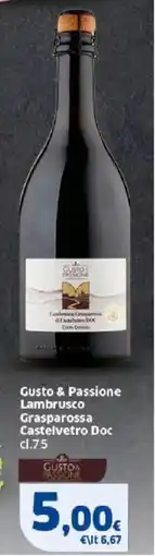 Sigma Gusto & Passione Lambrusco Grasparossa Castelvetro Doc offerta