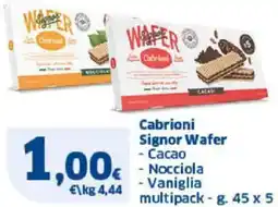 Sigma Cabrioni Signor Wafer - Cacao - Nocciola - Vaniglia multipack offerta