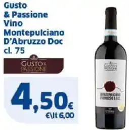 Sigma Gusto & Passione Vino Montepulciano D'Abruzzo Doc offerta