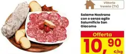 Interspar Salame Nostrano con o senza aglio Salumificio San Giacomo offerta