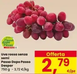 Interspar Uva rossa senza semi Passo Dopo Passo Despar offerta